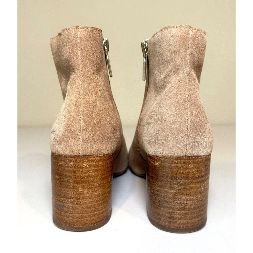 Blondo Women's Tasel Waterproof Ankle Bootie US 7.5 Tan Suede